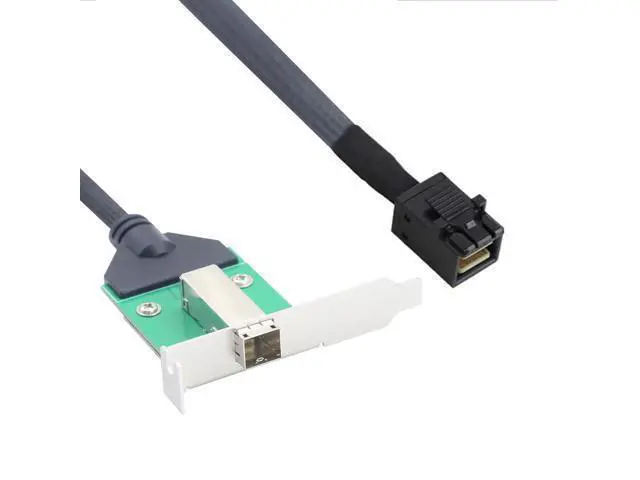 Alt view image 6 of 6 - Vszerda External Mini SAS HD SFF-8644 Female to Mini SAS HD SFF-8643 Male Data Server Raid Cable Adapter (0.5m)