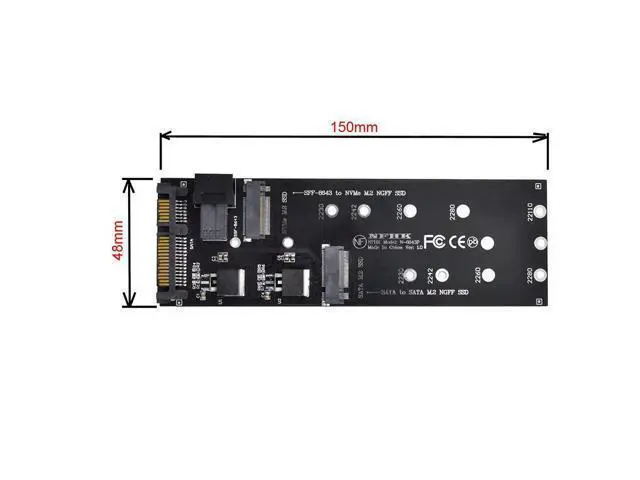 Alt view image 5 of 7 - Vszerda SFF-8643 to U2 Kit NGFF M-Key to HD Mini SAS NVME PCIe SSD SATA Adapter for Motherboard