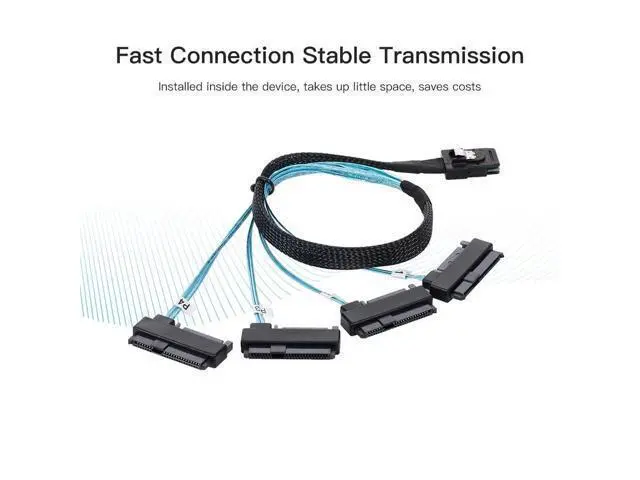 Alt view image 7 of 7 - Vszerda Cable Internal Mini SAS 4X SFF-8087 36Pin Host to SAS Hard Disk SFF-8482 29Pin Target Fanout Cable with IDE Power 100cm