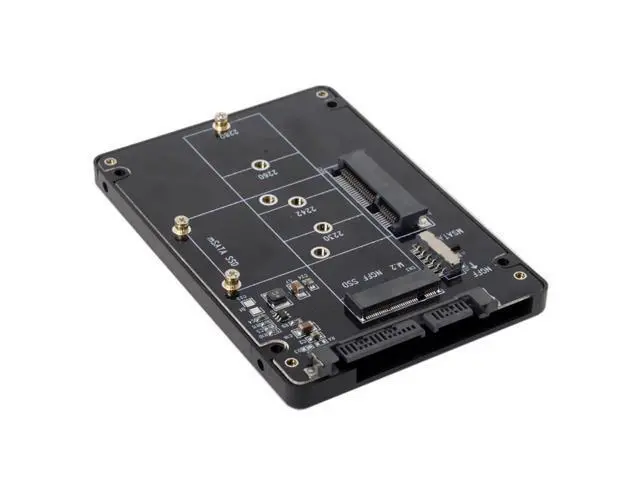 Alt view image 2 of 7 - Vszerda Combo M.2 NGFF B-Key & mSATA SSD to SATA 3.0 Adapter Converter Case Enclosure with Switch