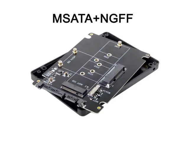 Alt view image 5 of 7 - Vszerda Combo M.2 NGFF B-Key & mSATA SSD to SATA 3.0 Adapter Converter Case Enclosure with Switch