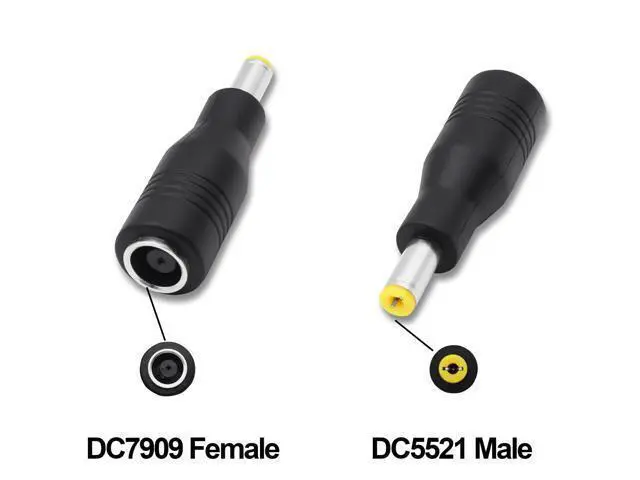 Alt view image 2 of 7 - Vszerda DC 5.5mm x 2.1mm to 7.9mm x 0.9mm Power Plug Connector DC7909 Female to DC5521 Male Converter Adapter for Solar Panels Portable Power Station RV Car Rechargeable Battery-4Pcs
