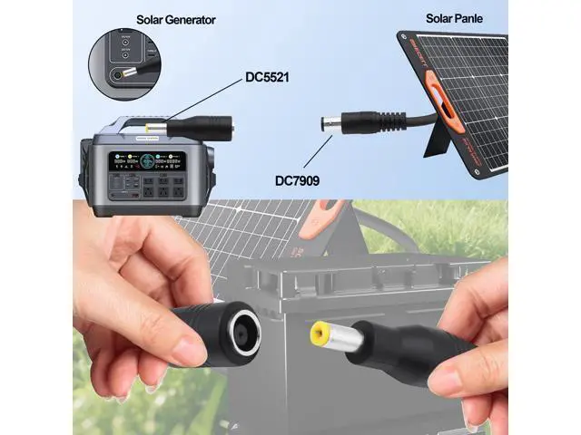 Alt view image 5 of 7 - Vszerda DC 5.5mm x 2.1mm to 7.9mm x 0.9mm Power Plug Connector DC7909 Female to DC5521 Male Converter Adapter for Solar Panels Portable Power Station RV Car Rechargeable Battery-4Pcs