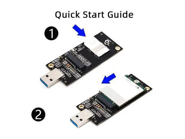 Alt view image 7 of 14 - Vszerda M.2 Key-B NGFF WWAN to USB 3.0 Riser Card Adapter w SIM Slot for 3G/4G/5G LTE Wireless Module Modem Card