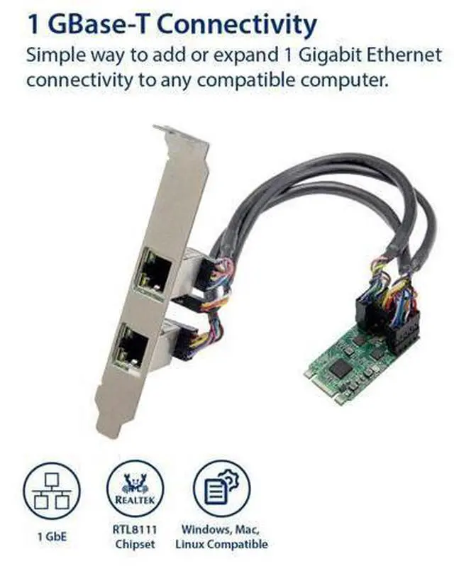 Alt view image 2 of 6 - Vszerda M.2 (B & M-Key) PCIe Interface Single Port Gigabit Ethernet Modules NIC RealTek RTL8111H Chipset