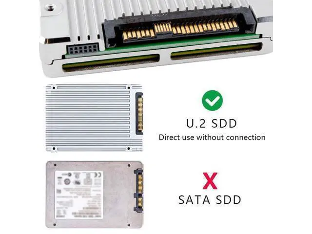 Alt view image 4 of 7 - Vszerda SFF-8639 NVME U.2 to M.2 M-Key PCIe SSD Case Enclosure for Mainboard Compatible with SSD 750 p3600 p3700