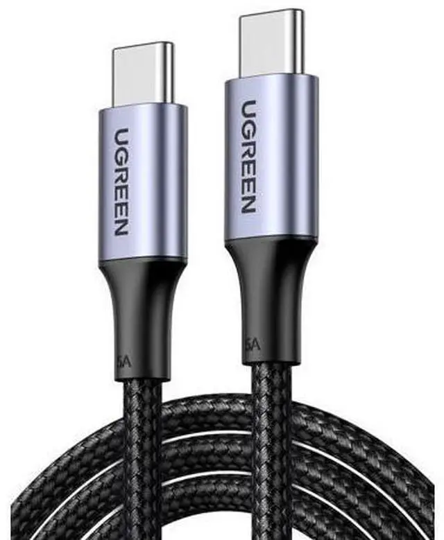 Main image of UGREEN USB C to USB C Cable, 100W 2-Pack USB C Charger Cable for iPhone 17/17 Air/17 Pro/17 Pro Max/16, MacBook Pro, iPad Pro, Dell XPS, Samsung Galaxy S25/S24/S23 Ultra, Switch, Pixel, 6.6FT Black