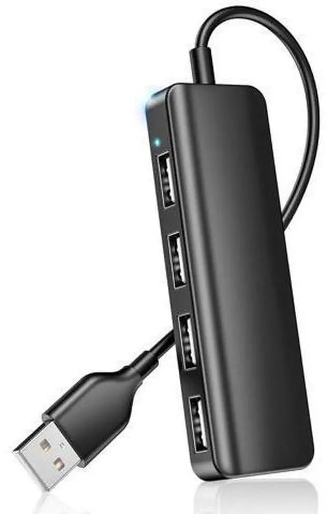 Main image of Vszerda USB Hub 4 Port USB 2.0 Splitter Hub Expander for Laptop Computer Flash Drive Console Printer Camera Keyboard Mouse More 1 to 4 Jack Extender for Charging/Data Sync