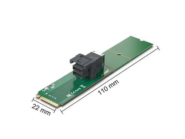 Alt view image 4 of 4 - Vszerda M.2 (M Key) to SFF-8643 Adapter for PCIe 3.0 x4 Interface Conversion, Enabling High-Speed NVMe SSD Connectivity in U.2 Storage Systems