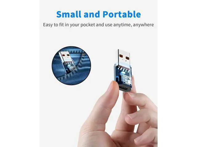 Alt view image 4 of 7 - Vszerda 10Gbps USB C Female to USB Male Adapter 4-Pack,120W Type C to USB A Charger Cable OTG Adapter Compatible for iPhone 11 12 13 14 15 Pro Max, Galaxy Note 10 S20 Plus 20, Earphone, Blue
