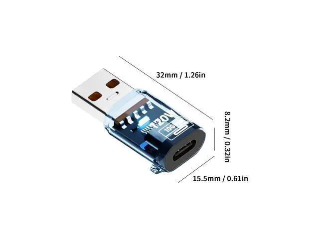 Alt view image 7 of 7 - Vszerda 10Gbps USB C Female to USB Male Adapter 4-Pack,120W Type C to USB A Charger Cable OTG Adapter Compatible for iPhone 11 12 13 14 15 Pro Max, Galaxy Note 10 S20 Plus 20, Earphone, Blue