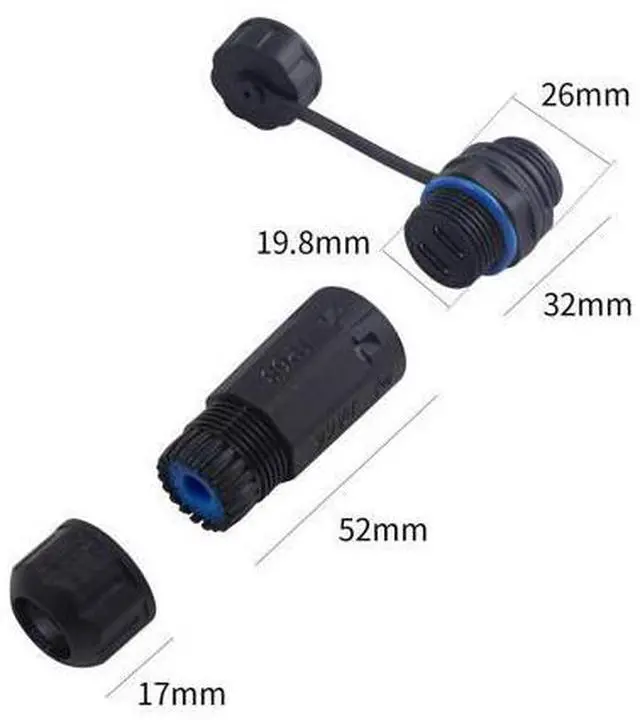 Alt view image 3 of 7 - Vszerda 10Gbps Waterproof USB C Connector, 2Port USB C Female to Female Panel Mount Waterproof Connector, 3.1 Type C Extender Passthough Bulkhead Outdoor Charging Data Socket, 1PCS