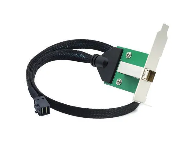 Alt view image 2 of 6 - Vszerda External Mini SAS HD SFF-8644 Female to Mini SAS HD SFF-8643 Male Data Server Raid Cable Adapter (0.5m)