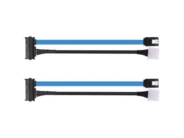 Alt view image 6 of 7 - Vszerda SAS to SATA Extension Cable SFF-8482 SAS 29 Pin to SATA III 3.0 7Pin with IDE 4PIN LP4 Molex Interface Female to Female Cable for Hard Disk Drive Raid -30cm/11.8in 2pcs