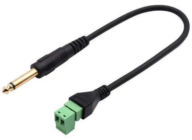 Alt view image 4 of 7 - Vszerda 6.35mm Screw Terminal Block Connector Cable 6.35mm 1/4 Inch Audio Mono Male to 2 Pin/Way Female Bolt Screw Shield terminals Pluggable Microphone Type Adapter Cable30CM/2Packs)(2-Pole/M)