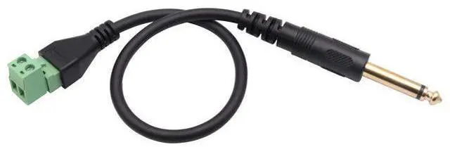 Alt view image 6 of 7 - Vszerda 6.35mm Screw Terminal Block Connector Cable 6.35mm 1/4 Inch Audio Mono Male to 2 Pin/Way Female Bolt Screw Shield terminals Pluggable Microphone Type Adapter Cable30CM/2Packs)(2-Pole/M)