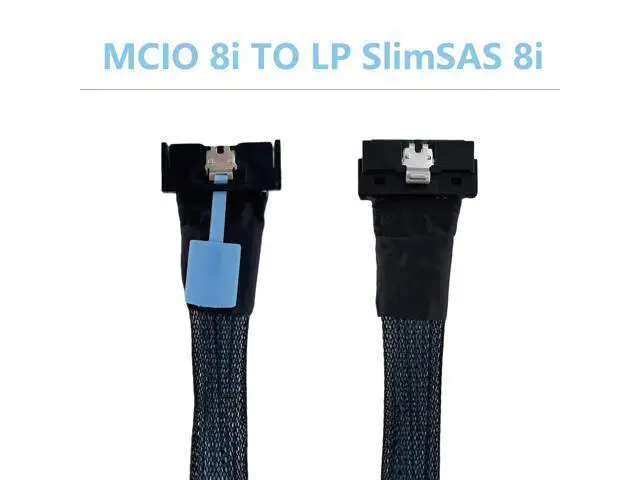 Alt view image 2 of 6 - Vszerda MCIO 8i to SlimSAS LP (Low Profile) 8i PCIe 4.0 Cable, 74Pin MCIO to LP SlimSAS 8X Adapter Cable, Compatible with Server, Storage Backplane, HBA RAID Card, Workstation (50cm)