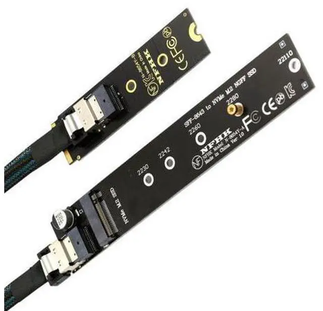 Main image of Vszerda M-Key NVME Male to Female Extension Cable 50cm with SFF-8654 Connector for Mainboard SSD 2280/22110