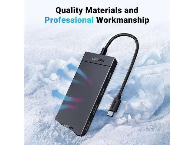 Alt view image 6 of 6 - UGREEN USB C Hub, 10Gbps 4 in 1 USB 3.2 Adapter with 2 USB-C & A 3.2, 4 Ports Splitter Extender for MacBook Pro/Air, iPad Pro, iPhone 15/15 Pro Max, Surface, PC, Laptops and More