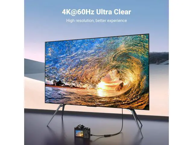 Alt view image 4 of 7 - UGREEN Mini HDMI to HDMI Adapter 4K 60Hz Male to Female Adapter Compatible with Raspberry Pi, Portable Monitors, DSLR Cameras, Camcorders, Laptops, Projectors, Tablets Graphics Cards 0.6FT (Pack of 2)