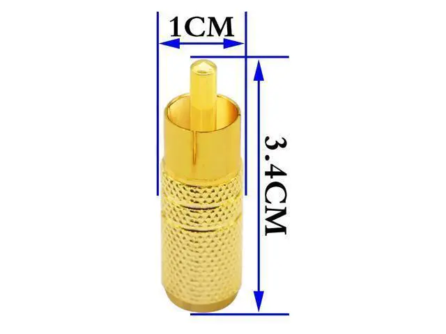 Alt view image 2 of 7 - Vszerda Gold Plated RCA to 3.5MM Audio Adapter Metal Jack 3.5mm (1/8 Inch) Female to RCA Male Audio Plug Adaptor Connector for 3.5MM Headphone Adapter CableGold /5 Pack F/M