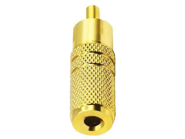 Alt view image 6 of 7 - Vszerda Gold Plated RCA to 3.5MM Audio Adapter Metal Jack 3.5mm (1/8 Inch) Female to RCA Male Audio Plug Adaptor Connector for 3.5MM Headphone Adapter CableGold /5 Pack F/M