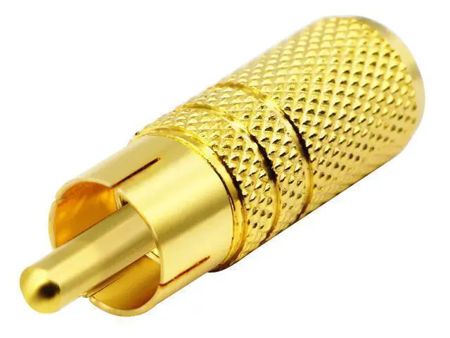 Alt view image 4 of 7 - Vszerda Gold Plated RCA to 3.5MM Audio Adapter Metal Jack 3.5mm (1/8 Inch) Female to RCA Male Audio Plug Adaptor Connector for 3.5MM Headphone Adapter CableGold /5 Pack F/M