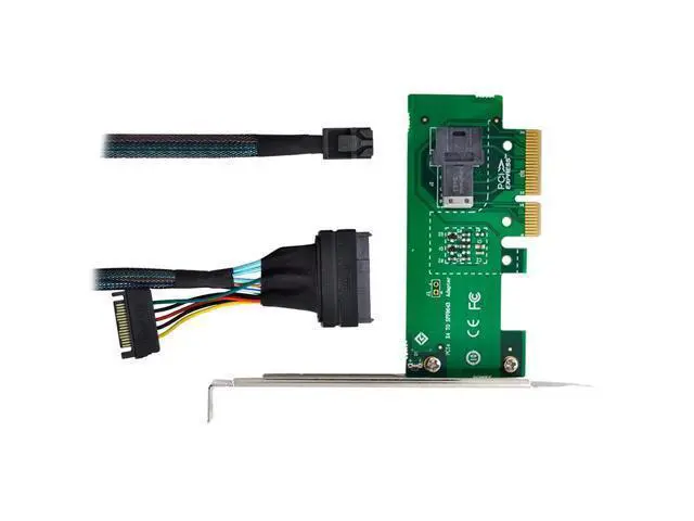 Alt view image 3 of 7 - Vszerda PCI-E 3.0 4.0 to SFF-8643 Card Adapter and U.2 U2 SFF-8639 NVME PCIe SSD Cable for Mainboard SSD