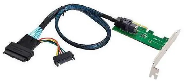 Alt view image 4 of 7 - Vszerda PCI-E 3.0 4.0 to SFF-8643 Card Adapter and U.2 U2 SFF-8639 NVME PCIe SSD Cable for Mainboard SSD