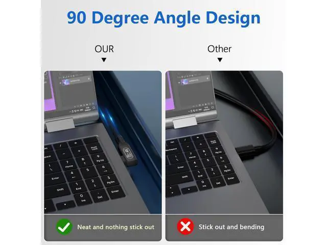 Alt view image 2 of 7 - Vszerda 16.5FT USB C to USB C Cable, 20Gbps Data Transfer, 4K 60Hz Video, 100W Fast Charging, Compatible with iPhone 15/16, MacBook Pro, Samsung Galaxy S21/S22/S23