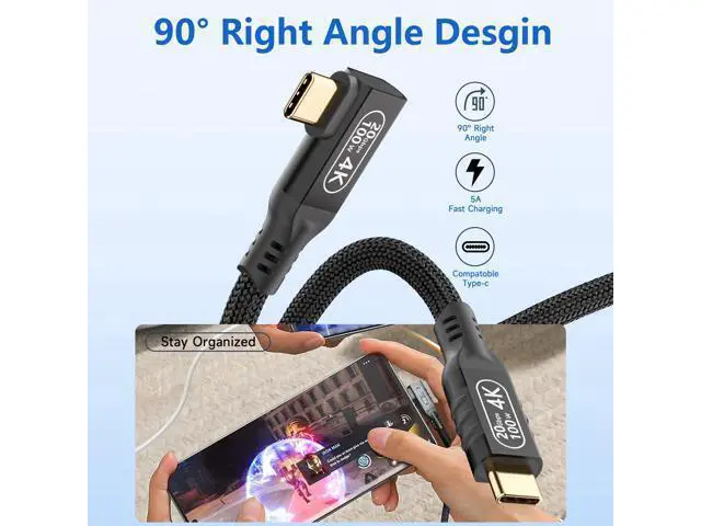 Alt view image 7 of 7 - Vszerda 16.5FT USB C to USB C Cable, 20Gbps Data Transfer, 4K 60Hz Video, 100W Fast Charging, Compatible with iPhone 15/16, MacBook Pro, Samsung Galaxy S21/S22/S23