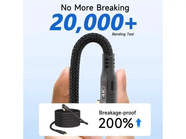Alt view image 6 of 7 - Vszerda 16.5FT USB C to USB C Cable, 20Gbps Data Transfer, 4K 60Hz Video, 100W Fast Charging, Compatible with iPhone 15/16, MacBook Pro, Samsung Galaxy S21/S22/S23