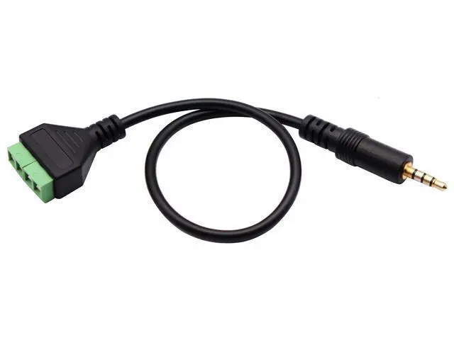 Alt view image 4 of 7 - Vszerda 3.5mm Screw Terminal Block Cable 3.5mm (1/8inch) Stereo TRRS Audio Male to 4 Pin/Way Female Bolt Screw Headphone Balum Converter Adapter Cable30CM/2Packs) (4Pole/M)