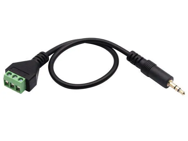 Alt view image 4 of 7 - Vszerda 3.5mm Screw Terminal Block Cable 3.5mm (1/8inch) Stereo Audio Male to 3 Pin/Way Female Bolt Screw AV Headphone Type Adapter Cable30CM/2Packs)(3Pole/M)