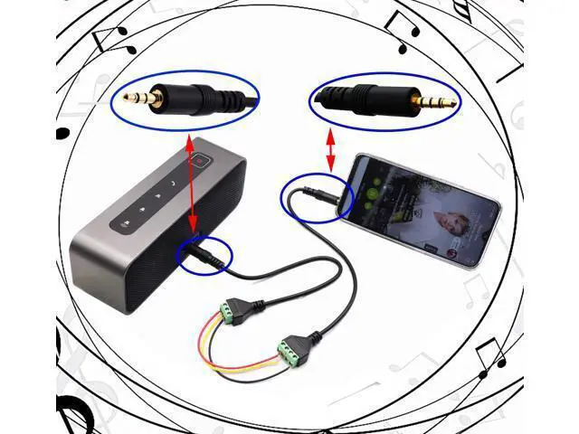 Alt view image 7 of 7 - Vszerda 3.5mm Screw Terminal Block Cable 3.5mm (1/8inch) Stereo Audio Male to 3 Pin/Way Female Bolt Screw AV Headphone Type Adapter Cable30CM/2Packs)(3Pole/M)