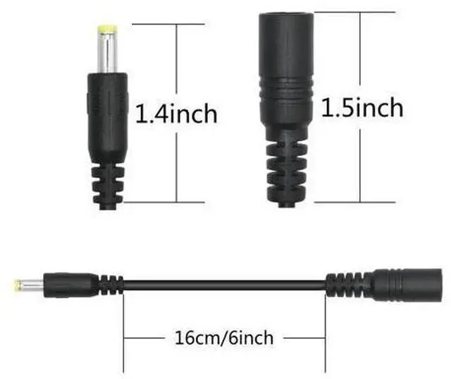 Alt view image 6 of 12 - Vszerda Short 12V DC Power Cord 6inch, DC 5.5mm x 2.1mm Female to DC 4.0mm x 1.7mm Male Plug Power Charging Cable Extension Cord, for Router Speaker etc Other DC 4017 Port Equipment(4Pcs)