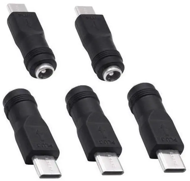 Main image of Vszerda DC 5.5mm x 2.1 mm to USB C Power Adapter Connector 5V DC 5521 Female to USB Type C Male Converter Connector Barrel Jack Plug for Laptop Small Fan Smartphone LED Desk Lamp -5pcs