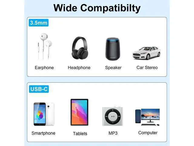 Alt view image 5 of 7 - Vszerda USB C to 3.5mm Micphone Adapter, 1 to 6 Ways USB C to 3.5mm TRRS Female Headphone Audio & Mic Jack Splitter Cable Compatible with Micphone, Speaker, Galaxy, MacBook, 30cm/1ft
