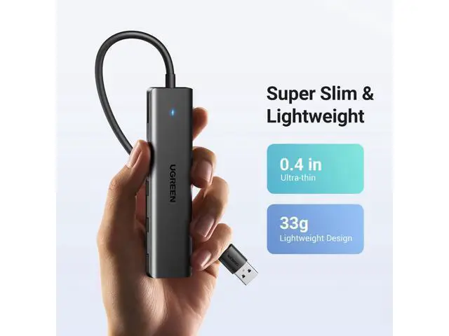 Alt view image 6 of 7 - UGREEN USB 3.0 Hub, 4 Ports USB A Splitter Ultra-Slim USB Expander for Mouse, Keyboard, Flash Drive, U Disk, Printer Compatible with Laptop, Desktop PC, Xbox, PS5, and More