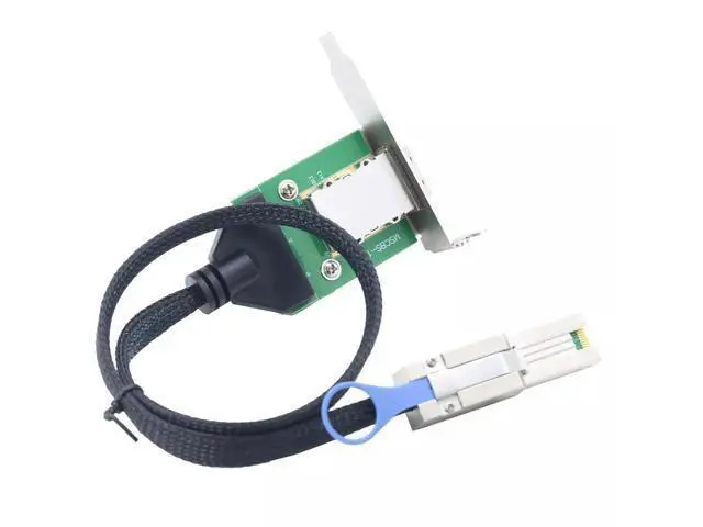 Alt view image 2 of 5 - Vszerda Mini SAS SFF-8088 26P Male to 8088 Female Server Adapter Card Conversion Cable 50CM