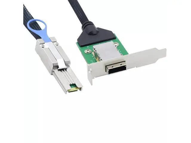 Alt view image 5 of 5 - Vszerda Mini SAS SFF-8088 26P Male to 8088 Female Server Adapter Card Conversion Cable 50CM