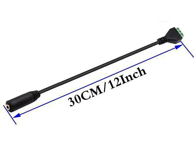 Alt view image 2 of 7 - Vszerda 3.5mm Screw Terminal Block Cable 3.5mm (1/8inch) Stereo Audio Female to 3 Pin/Way Female Bolt Screw AV Headphone Type Adapter Cable30CM/2Packs)(3Pole/F)