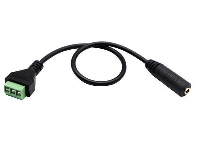 Alt view image 4 of 7 - Vszerda 3.5mm Screw Terminal Block Cable 3.5mm (1/8inch) Stereo Audio Female to 3 Pin/Way Female Bolt Screw AV Headphone Type Adapter Cable30CM/2Packs)(3Pole/F)