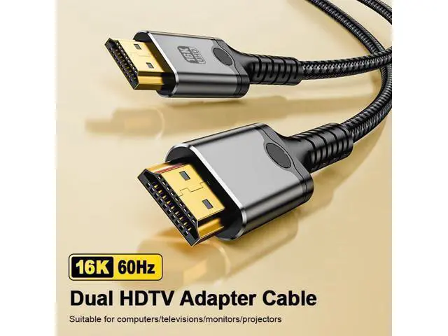 Alt view image 2 of 7 - Vszerda 16K HD 2.2 Cable 10FT, 80Gbps Certified Ultra High Speed 16K@60Hz 8K@120Hz 4K@480Hz HD Cord Support HDR, HDCP DSC 1.2a, Compatible FreeSync G-Sync Gaming Monitor 4090 7900xtx