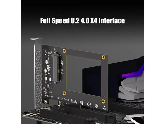 Alt view image 4 of 6 - Vszerda PU11 U.2 to PCIe 4.0 X4 Adapter for 2.5 Inch U.2 SSD, PCIe 4.0 X4 Full Speed