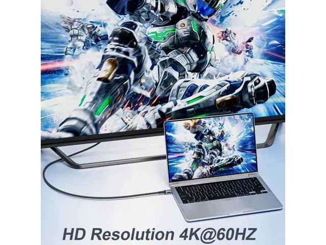 Alt view image 3 of 7 - Vszerda 20FT/6M USB-C to USB-C 20Gbps Cable, 4K@60Hz Video, 240W PD Fast Charging, Durable Braided Nylon USB-C Cord for MacBook, Samsung Galaxy, iPad, iPhone 17/16/15