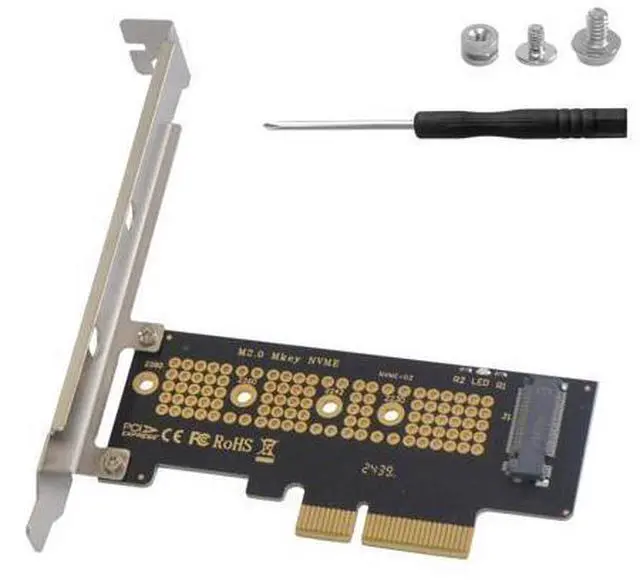 Main image of Vszerda M.2 NVME to PCIe 4.0 x4 Adapter, NVME/AHCI SSD to PCIe Expansion Card, PCI-Express 4.0 x4 nvme Adapter Support 2230/2242/2260/2280 SSD for PCI-E X4 X8 X16 Slots