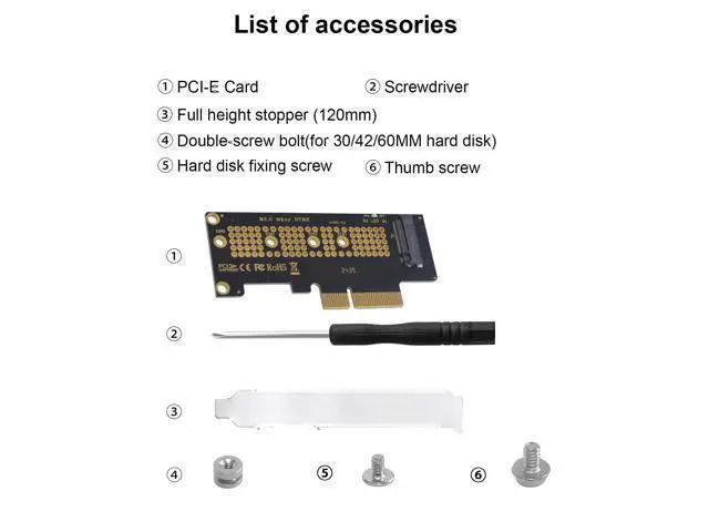 Alt view image 6 of 7 - Vszerda M.2 NVME to PCIe 4.0 x4 Adapter, NVME/AHCI SSD to PCIe Expansion Card, PCI-Express 4.0 x4 nvme Adapter Support 2230/2242/2260/2280 SSD for PCI-E X4 X8 X16 Slots