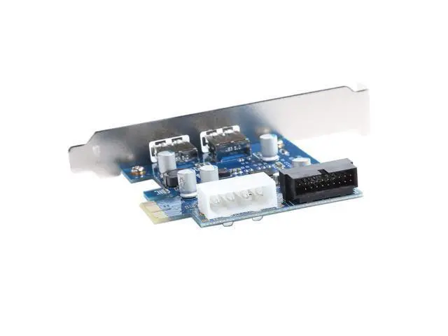Alt view image 2 of 6 - Vszerda USB 3.0 PCI-E Controller Card 2 External Port w/Internal 19 Pin Connection