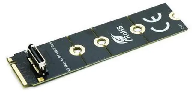 Alt view image 2 of 6 - Vszerda M.2 NVME PCIe 4.0 Extension Cable,NGFF M-Key PCIe SSD Extender Card with OCuLink SFF-8611 PCI-Express 4i Cable 50cms